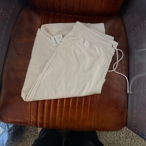 Free People Cream Jogger Pants